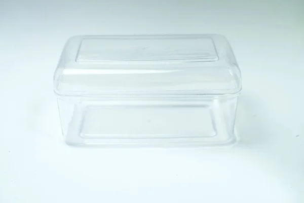 Kunststoffbehälter Isoliert Auf Weißem Hintergrund Eid Kuchen Behälter — Stockfoto