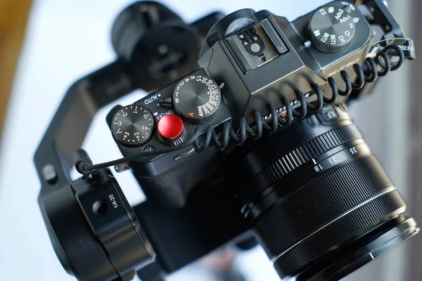 Lampung Indonesia March 2022 Modern Mirrorless Camera Axis Gimbal Stabilizer — Stock Photo, Image
