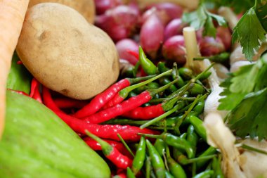 Tarım sektöründen taze sebzeler.