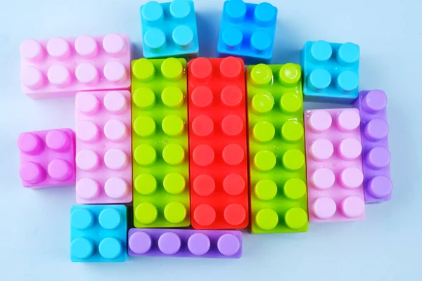 Дитячі Іграшкові Пластикові Будівельні Блоки Розбирання Дитячих Іграшок — стокове фото