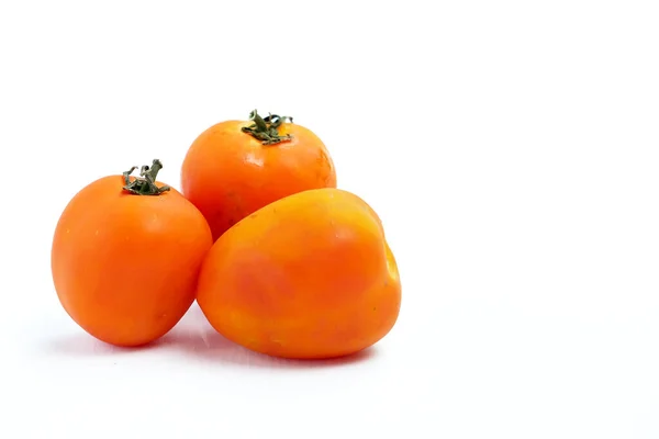 Fresh Tomatoes Isolated White Background Retouched — Stok fotoğraf