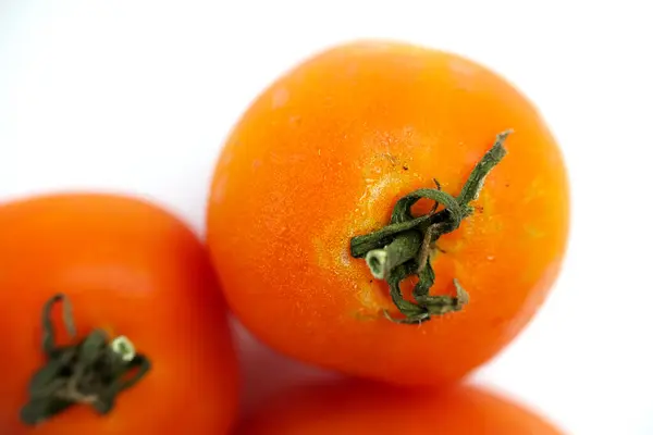 Fresh Tomatoes Isolated White Background Retouched — Stok fotoğraf