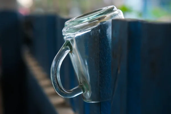 Glass Cups Wooden Fence — Fotografia de Stock