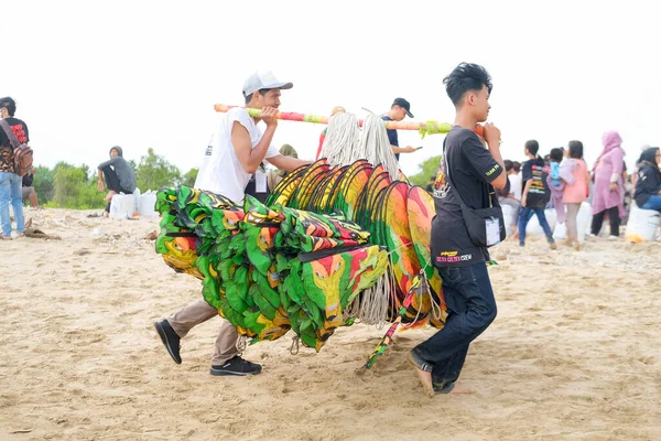Lampung Indonesia Septiembre 2022 Festival Cometas Tradicionales Creative Kite Competition — Foto de Stock