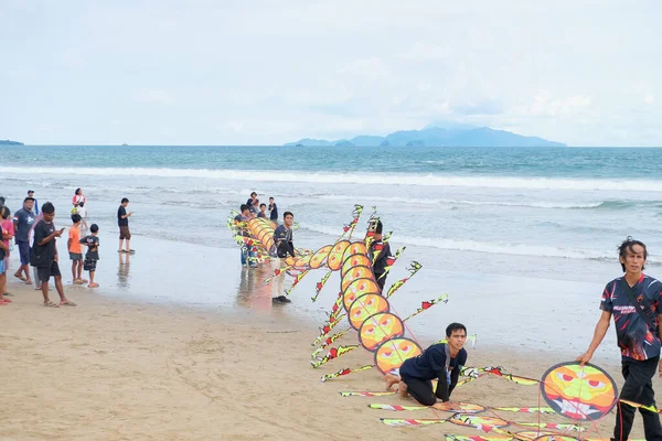 Lampung Indonesia Septiembre 2022 Festival Cometas Tradicionales Competición Creativa Cometas — Foto de Stock