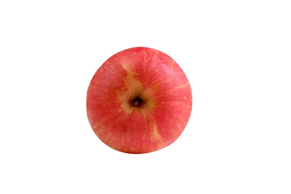 Fresh Red Apple Isolated White Background Clipping Path — Stock Photo, Image