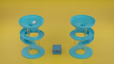 Toplar kayıyor. Garip bir şekilde Tatmin Edici 3 boyutlu Döngü Canlandırması.