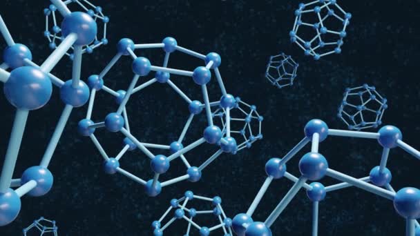 Molecole Sotto Forma Dodecaedro Animazione — Video Stock