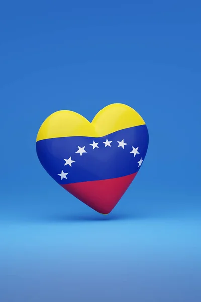 Serce Kolorami Flagi Wenezueli Ilustracja — Zdjęcie stockowe