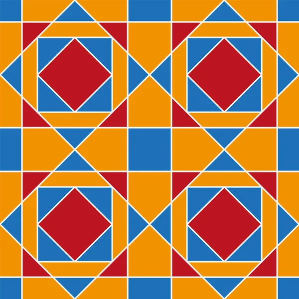 几何无缝图案 阿拉伯风格数字挂毯 纺织品印花 — 图库矢量图片