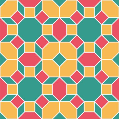 Geometrik dikişsiz desen, Arapça stil süsleme tekstil baskısı.