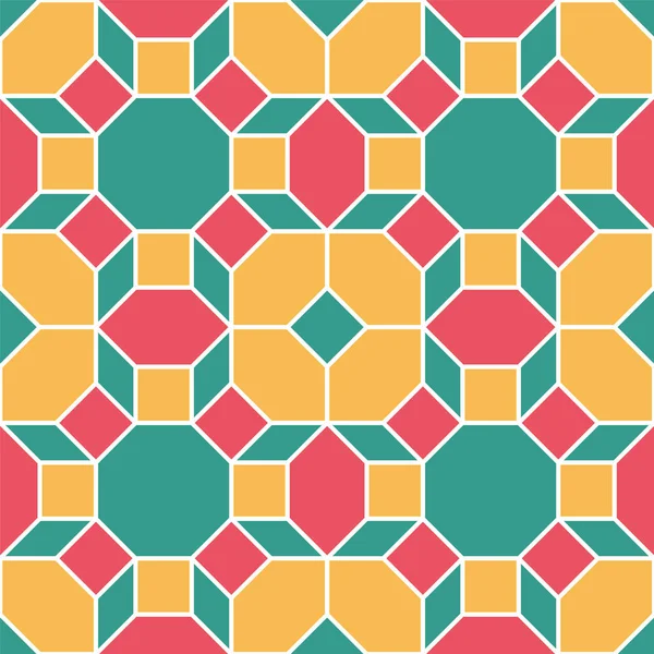 几何无缝图案 阿拉伯风格装饰品织物印花 — 图库矢量图片