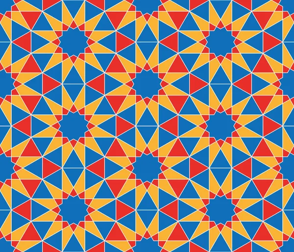 Geometrik Mozaik Kusursuz Desen Arap Tarzı Dijital Duvar Halısı Tekstil — Stok Vektör