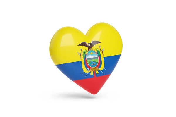 Kreskówka Flagą Ekwadoru Ilustracja — Zdjęcie stockowe
