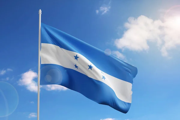 Flag Honduras Blue Sky Illustration — Zdjęcie stockowe