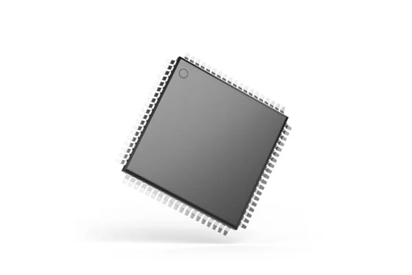 Microprocessor Copy Space Surface Isolated White Background Illustration — Stockfoto