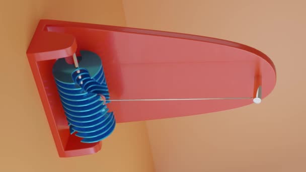 Pendulum摆动 令人满意的垂直视频 循环3D动画 — 图库视频影像