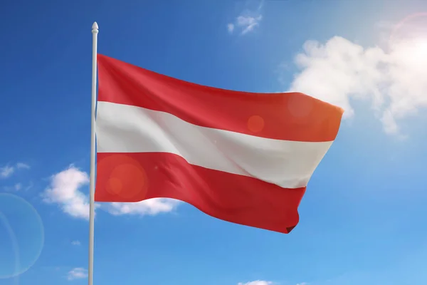 Flag Austria Blue Sky Illustration — Stock Photo, Image