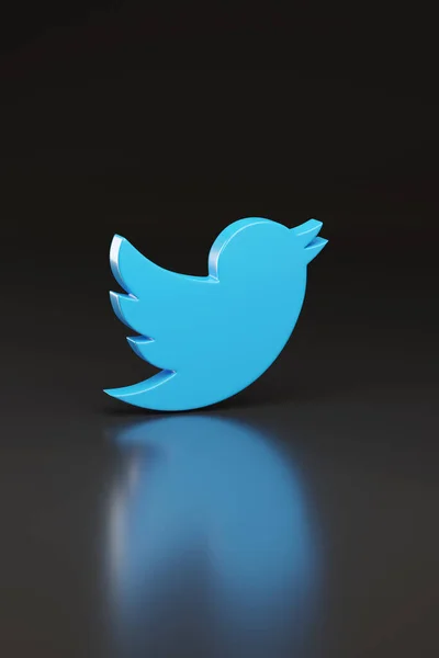 Buenos Aires Argentinien September 2022 Twitter Logo Auf Schwarzem Hintergrund — Stockfoto