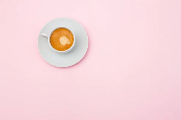 Cup Coffee Pink Background — Stock Photo, Image