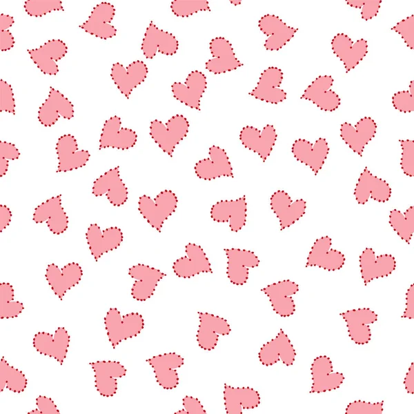 Simpel Illustration Rødt Hjerte Mønster – Stock-vektor