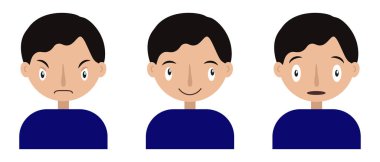 Basit vektör illüstrasyon çocuk hissi