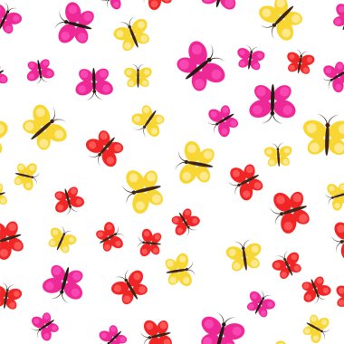 Basit vektör deseni sarı kelebek