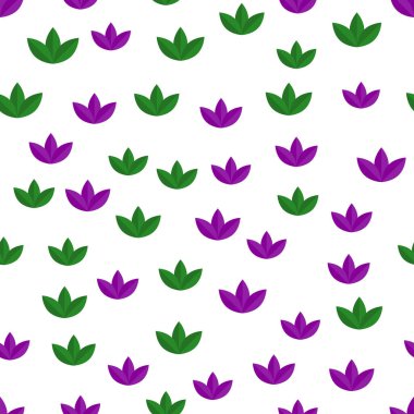 simple vector illustration abstract flowers pattern