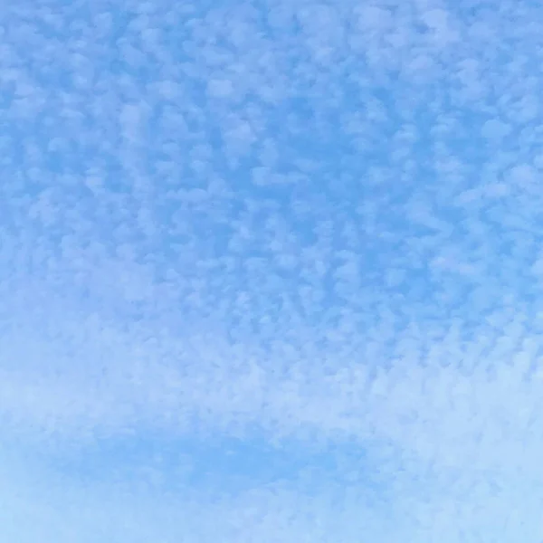 Gökyüzü Yumuşak Beyaz Bulutlarla Dolu Bulutlar Gökyüzünde Küçük Noktalara Dağıldı — Stok fotoğraf