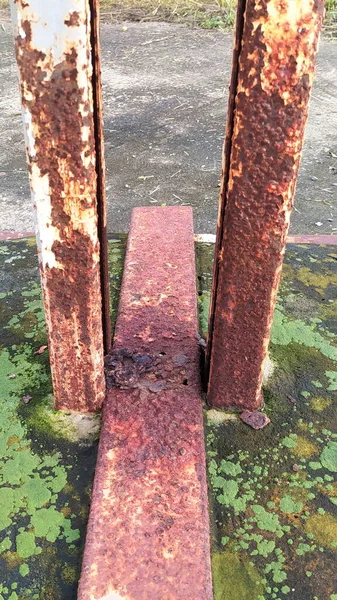 Rust Mold Algae Surfaces Rust Steel Surfaces Algae Mold Cement — 图库照片