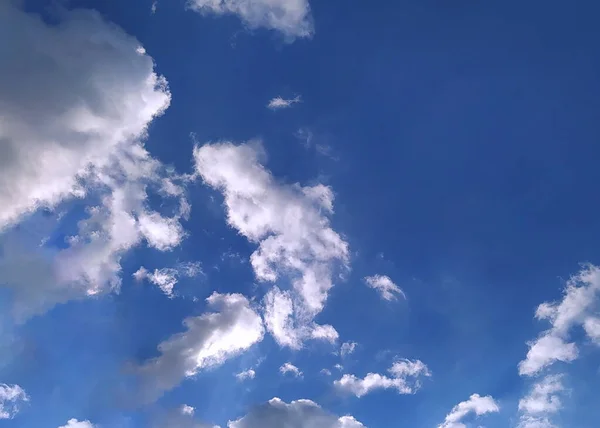 Голубое Небо Текстуры Узоры Голубого Неба Голубое Небо Белые Облака — стоковое фото