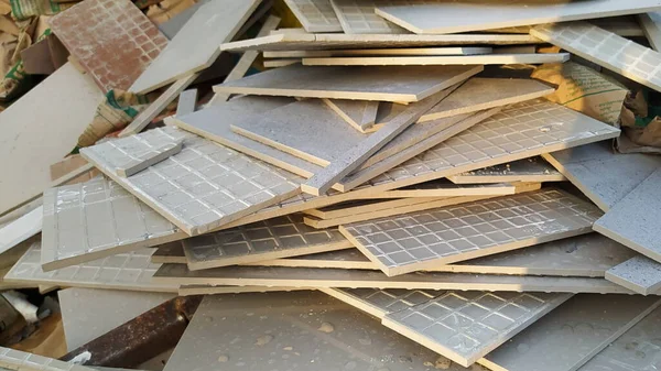 Tile Fragments Tile Fragments Construction Area Group Tile Fragments — Foto Stock