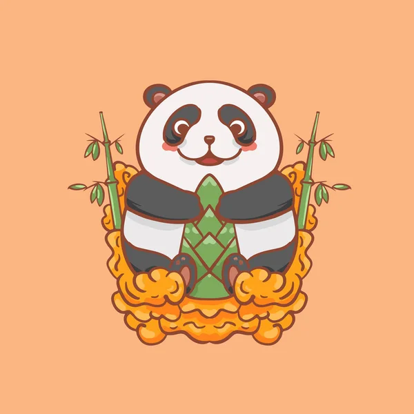 Γελοιογραφία Κινεζικό Σχέδιο Εικονογράφησης Panda — Διανυσματικό Αρχείο