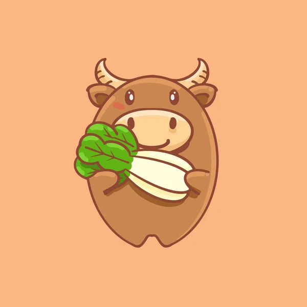 Cartoon Roztomilý Kráva Ilustrační Design — Stockový vektor