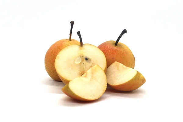 白色背景的梨子照片 — 图库照片