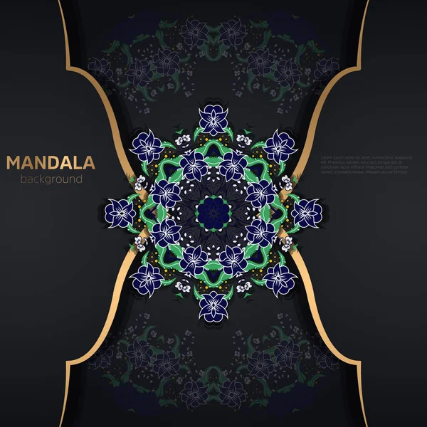 Fondos Pantalla Con Diseño Flores Mandala Lujo — Vector de stock