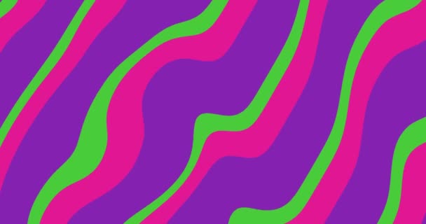 Minimalista animazione geometrica di rendering di movimento girevole rosa lilla sfondo viola. Modello ad anello simmetrico di elementi. Concetto arte per la pubblicità, posto per annunci iscrizione testo — Video Stock