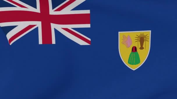 Bandeira Turks and Caicos patriotismo liberdade nacional, loop sem costura — Vídeo de Stock