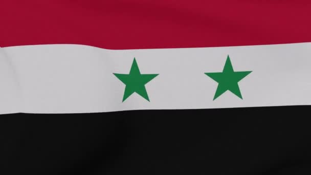 Флаг Сирии патриотизм национальная свобода, бесшовный цикл — стоковое видео