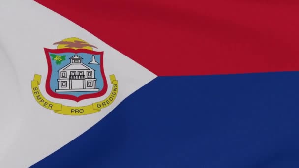 Sint Maarten国旗国家自由，无缝循环 — 图库视频影像