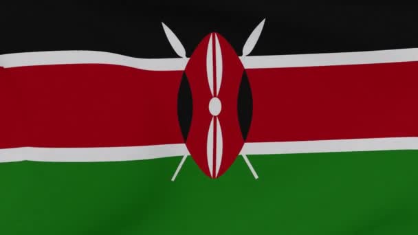 Flagge Kenia Patriotismus nationale Freiheit, nahtlose Schleife — Stockvideo