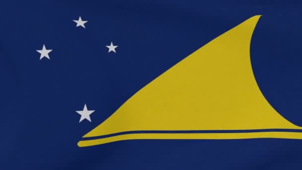 Drapeau Tokelau patriotisme liberté nationale, boucle transparente — Video