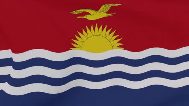 Drapeau Kiribati patriotisme liberté nationale, boucle transparente — Video