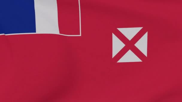 Σημαία Wallis και Futuna πατριωτισμός εθνική ελευθερία, αδιάλειπτη βρόχο — Αρχείο Βίντεο