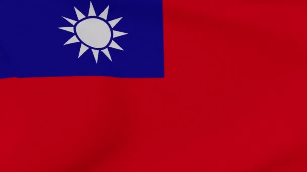 Bandera República de China Taiwán patriotismo libertad nacional, bucle sin fisuras — Vídeos de Stock