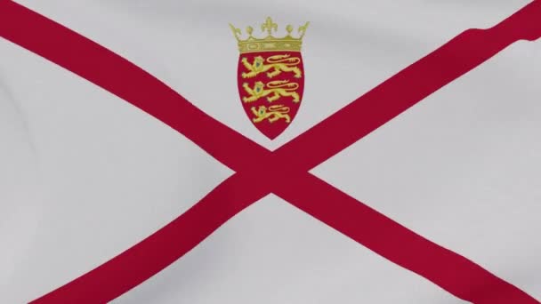 Jersey vatanseverliğinin bayrağı Ulusal özgürlük, kusursuz döngü — Stok video
