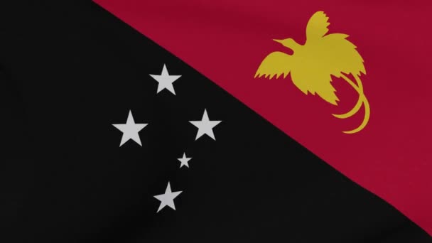 Vlajka Papua-Nová Guinea vlastenectví národní svoboda, bezproblémová smyčka — Stock video