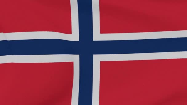 旗ノルウェー愛国主義国家の自由シームレスなループ — ストック動画