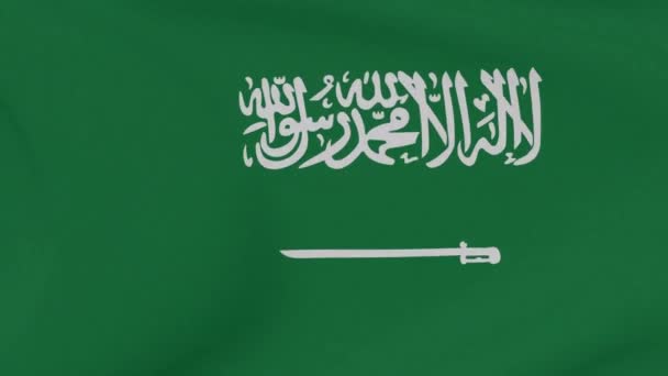 Zászló Szaúd-Arábia patriotizmus nemzeti szabadság, zökkenőmentes hurok — Stock videók