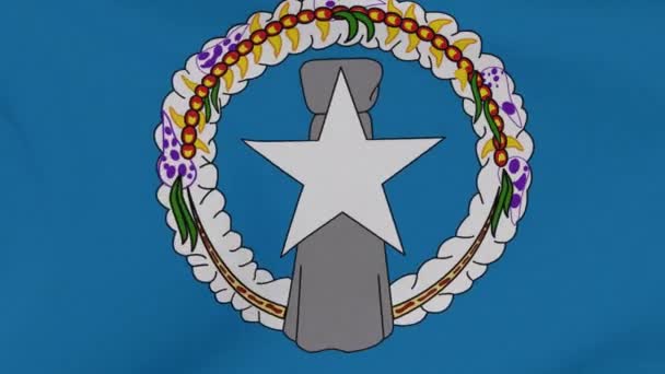 Bandiera Mariana Islands settentrionale patriottismo libertà nazionale, anello senza soluzione di continuità — Video Stock